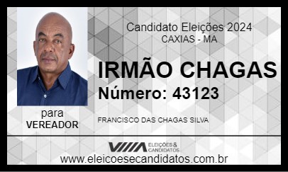 Candidato IRMÃO CHAGAS 2024 - CAXIAS - Eleições