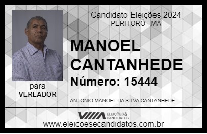 Candidato MANOEL CANTANHEDE 2024 - PERITORÓ - Eleições