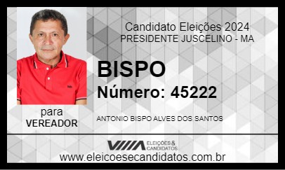 Candidato BISPO 2024 - PRESIDENTE JUSCELINO - Eleições