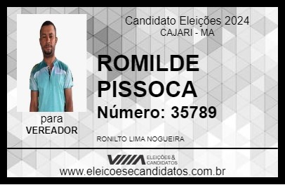 Candidato ROMILDE PISSOCA 2024 - CAJARI - Eleições