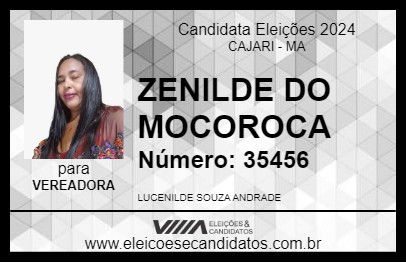 Candidato ZENILDE DO MOCOROCA 2024 - CAJARI - Eleições