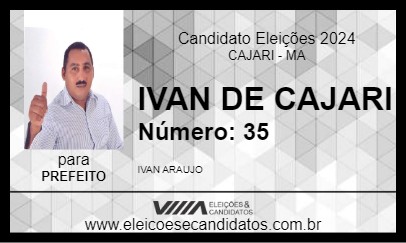 Candidato IVAN DE CAJARI 2024 - CAJARI - Eleições