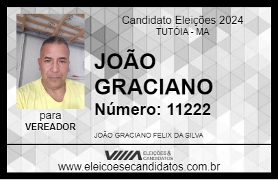 Candidato JOÃO GRACIANO 2024 - TUTÓIA - Eleições