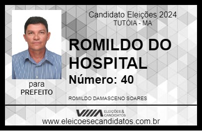 Candidato ROMILDO DO HOSPITAL 2024 - TUTÓIA - Eleições