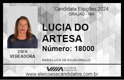 Candidato LUCIA DO ARTESA 2024 - GRAJAÚ - Eleições