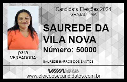 Candidato SAUREDE DA VILA NOVA 2024 - GRAJAÚ - Eleições