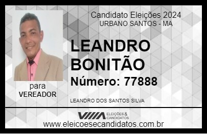 Candidato LEANDRO BONITÃO 2024 - URBANO SANTOS - Eleições