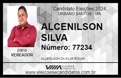 Candidato ALCENILSON SILVA 2024 - URBANO SANTOS - Eleições