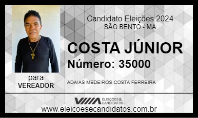 Candidato COSTA JÚNIOR 2024 - SÃO BENTO - Eleições