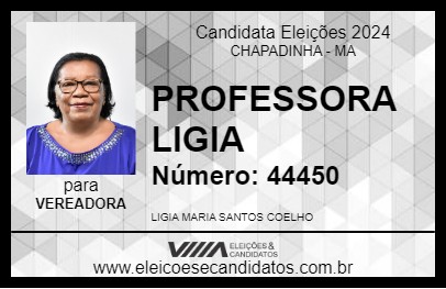 Candidato PROFESSORA LIGIA 2024 - CHAPADINHA - Eleições