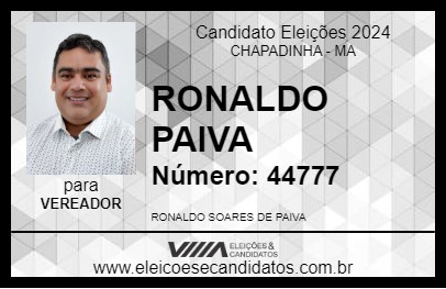 Candidato RONALDO PAIVA 2024 - CHAPADINHA - Eleições