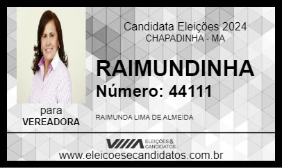 Candidato RAIMUNDINHA 2024 - CHAPADINHA - Eleições