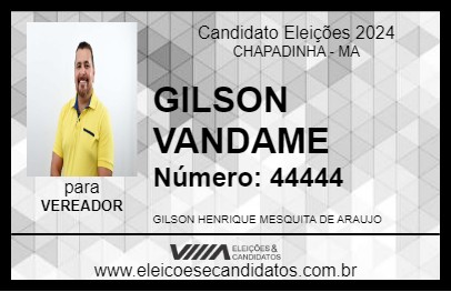 Candidato GILSON VANDAME 2024 - CHAPADINHA - Eleições