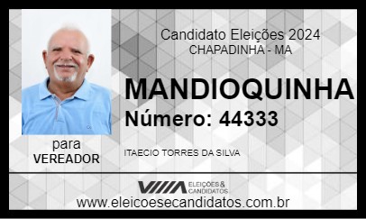 Candidato MANDIOQUINHA 2024 - CHAPADINHA - Eleições