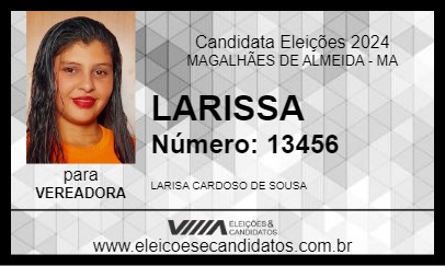 Candidato LARISSA 2024 - MAGALHÃES DE ALMEIDA - Eleições