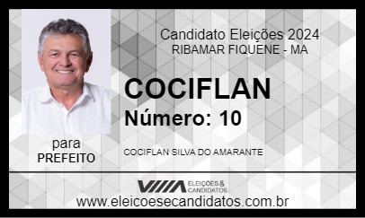 Candidato COCIFLAN 2024 - RIBAMAR FIQUENE - Eleições