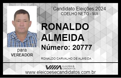 Candidato RONALDO ALMEIDA 2024 - COELHO NETO - Eleições