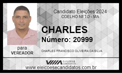 Candidato CHARLES 2024 - COELHO NETO - Eleições