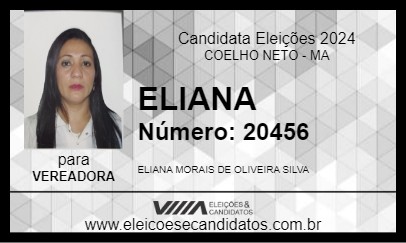 Candidato ELIANA 2024 - COELHO NETO - Eleições