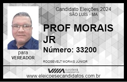 Candidato PROF MORAIS JR 2024 - SÃO LUÍS - Eleições