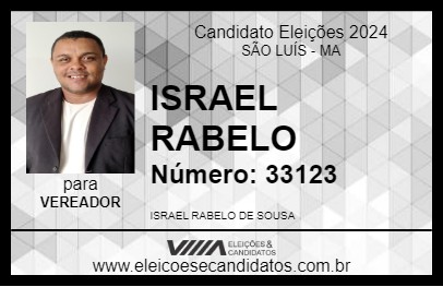 Candidato ISRAEL RABELO 2024 - SÃO LUÍS - Eleições