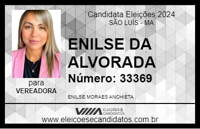 Candidato ENILSE DA ALVORADA 2024 - SÃO LUÍS - Eleições