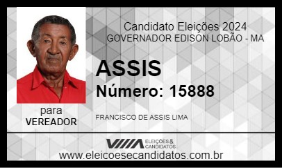 Candidato ASSIS 2024 - GOVERNADOR EDISON LOBÃO - Eleições