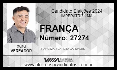 Candidato FRANÇA 2024 - IMPERATRIZ - Eleições