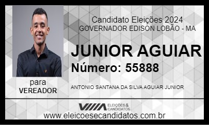 Candidato JUNIOR AGUIAR 2024 - GOVERNADOR EDISON LOBÃO - Eleições