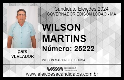 Candidato WILSON MARTINS 2024 - GOVERNADOR EDISON LOBÃO - Eleições