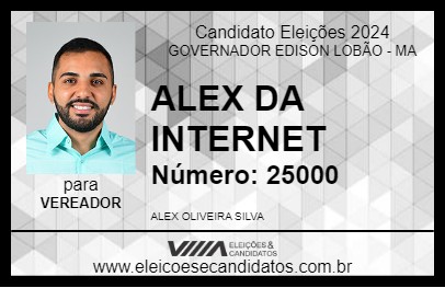 Candidato ALEX DA INTERNET 2024 - GOVERNADOR EDISON LOBÃO - Eleições