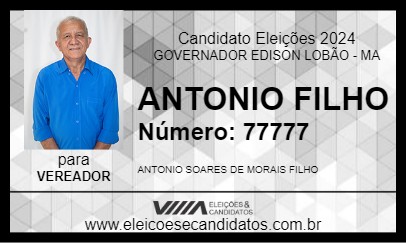 Candidato ANTONIO FILHO 2024 - GOVERNADOR EDISON LOBÃO - Eleições