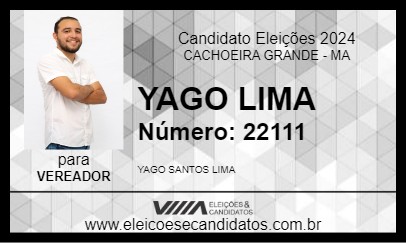 Candidato YAGO LIMA 2024 - CACHOEIRA GRANDE - Eleições