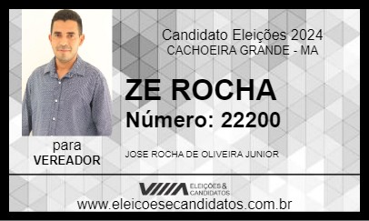 Candidato ZE ROCHA 2024 - CACHOEIRA GRANDE - Eleições