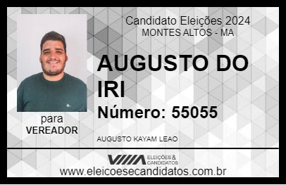 Candidato AUGUSTO DO IRI 2024 - MONTES ALTOS - Eleições