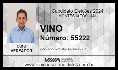 Candidato VINO 2024 - MONTES ALTOS - Eleições