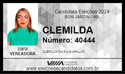 Candidato CLEMILDA 2024 - BOM JARDIM - Eleições