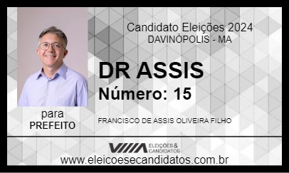 Candidato DR ASSIS 2024 - DAVINÓPOLIS - Eleições