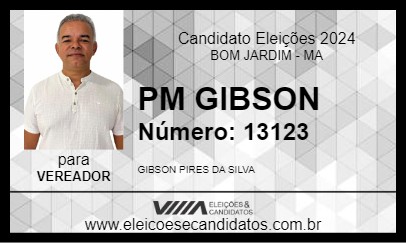 Candidato GIBSON MARATÁ 2024 - BOM JARDIM - Eleições