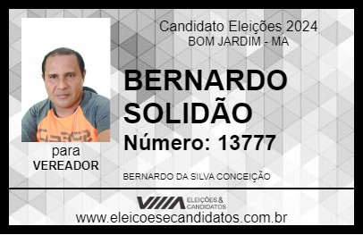 Candidato BERNARDO SOLIDÃO 2024 - BOM JARDIM - Eleições