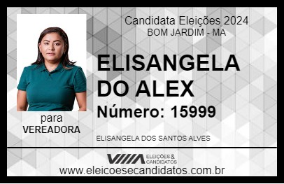 Candidato ELISANGELA DO ALEX 2024 - BOM JARDIM - Eleições