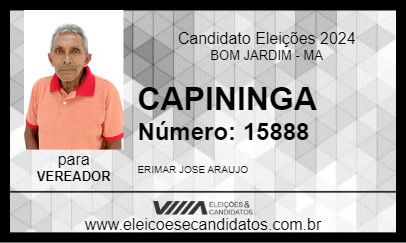 Candidato CAPININGA 2024 - BOM JARDIM - Eleições