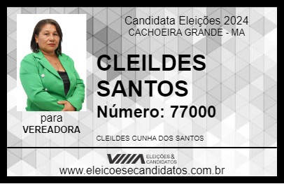 Candidato CLEILDES SANTOS 2024 - CACHOEIRA GRANDE - Eleições