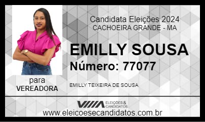 Candidato EMILLY SOUSA 2024 - CACHOEIRA GRANDE - Eleições