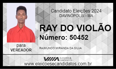 Candidato RAY DO VIOLÃO 2024 - DAVINÓPOLIS - Eleições