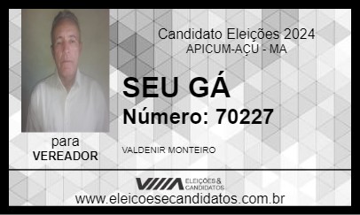 Candidato SEU GÁ 2024 - APICUM-AÇU - Eleições