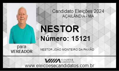 Candidato NESTOR 2024 - AÇAILÂNDIA - Eleições