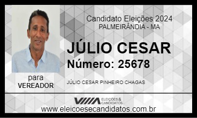 Candidato JÚLIO CESAR 2024 - PALMEIRÂNDIA - Eleições