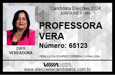 Candidato PROFESSORA VERA 2024 - SANTA INÊS - Eleições