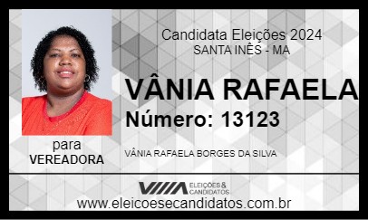 Candidato VÂNIA RAFAELA 2024 - SANTA INÊS - Eleições